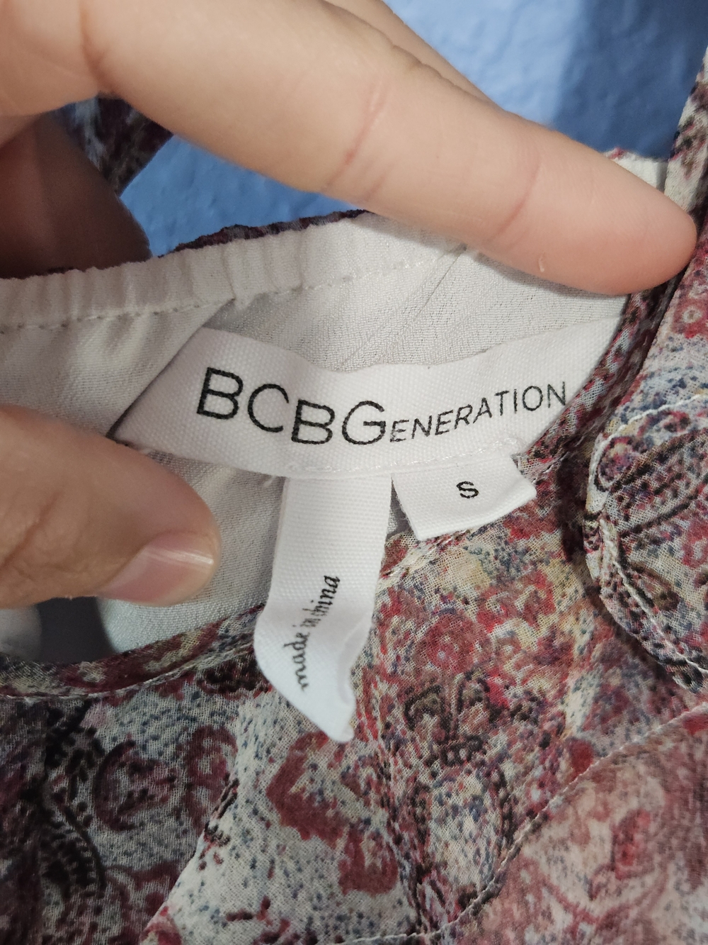 BCBGeneration Rust Floral Ruffle Mini Dress - Picture 9 of 11